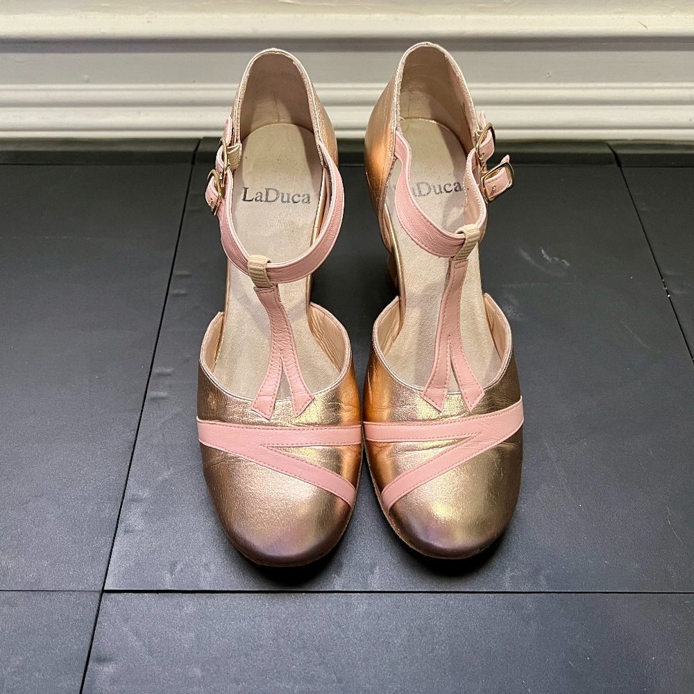 Rose Gold Leanne 3" Soft Sole LaDuca Heels